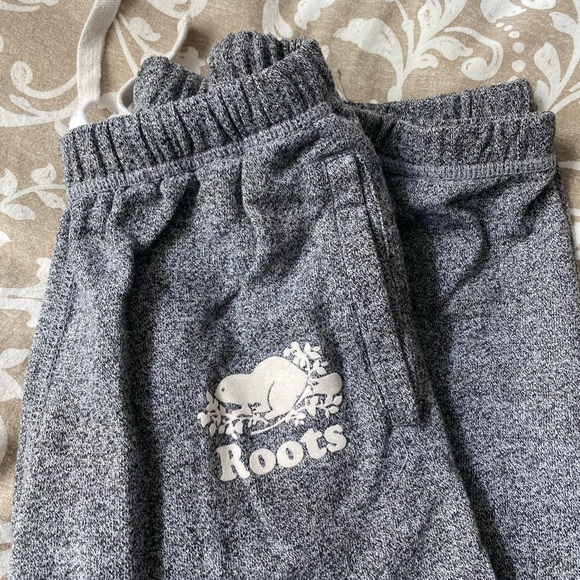 Roots Womens Salt & Pepper Sweatpants size XXS - Picture 2 of 4
